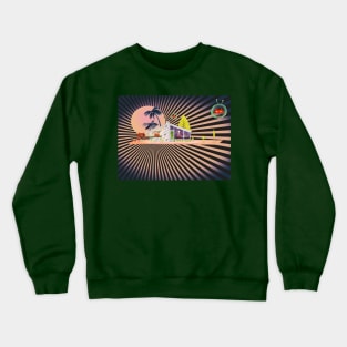 Mid Century Modern Style Collage Crewneck Sweatshirt